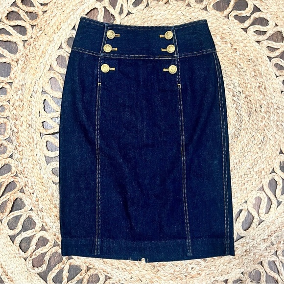 LRL Lauren Jeans Co High Waist Denim Pencil Skirt 2P - Picture 1 of 6